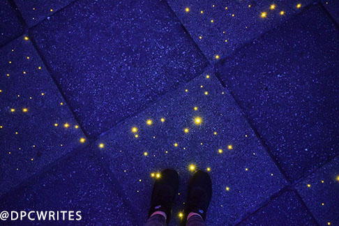 Fiber Optic Concrete Stars In The Sidewalk